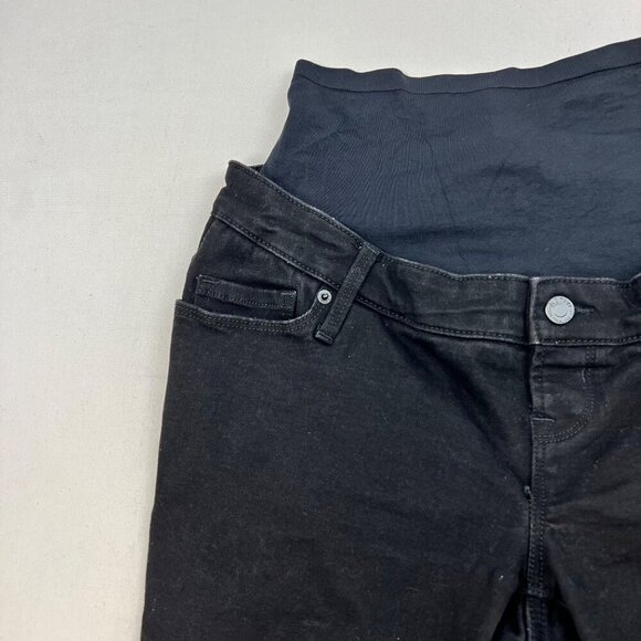 Old Navy Womens Maternity Rockstar Super Skinny Pull On Jeans Black 6 - Picture 4 of 9